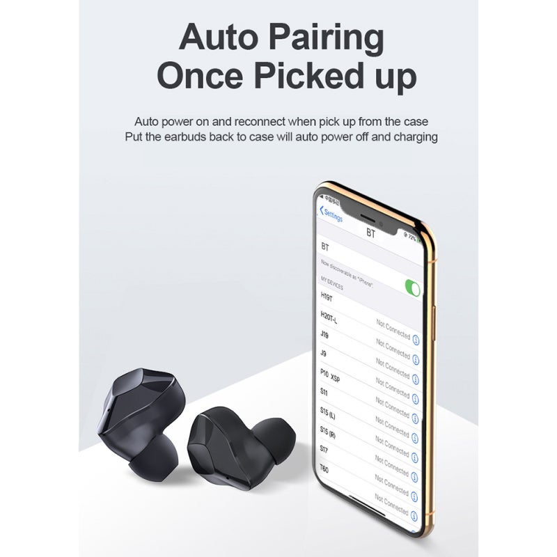 Wireless Earbuds Bluetooth 5.0: Durable ABS Material - Sleek Black White Options Compact Lightweight 80g Design with 4h Music Call Time 1500mAh Charging Box for Travel Daily Use - Image 4