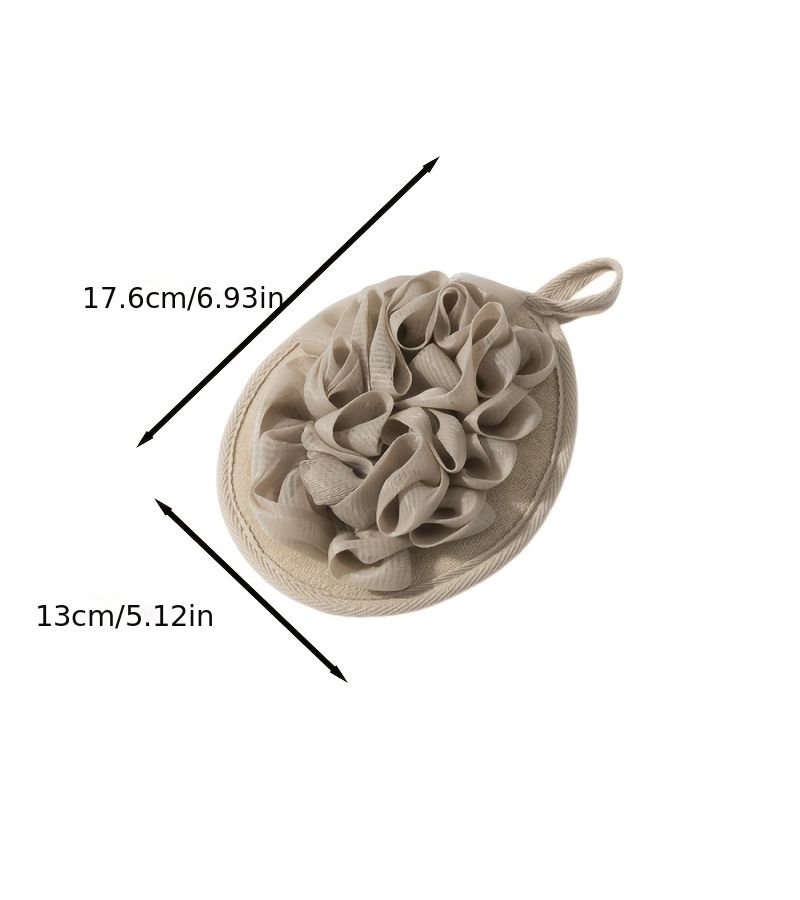 2pcs Exfoliating Shower Puff Loofah Mesh Sponge with Elastic Hand Strap Bath Travel Gift - Image 4
