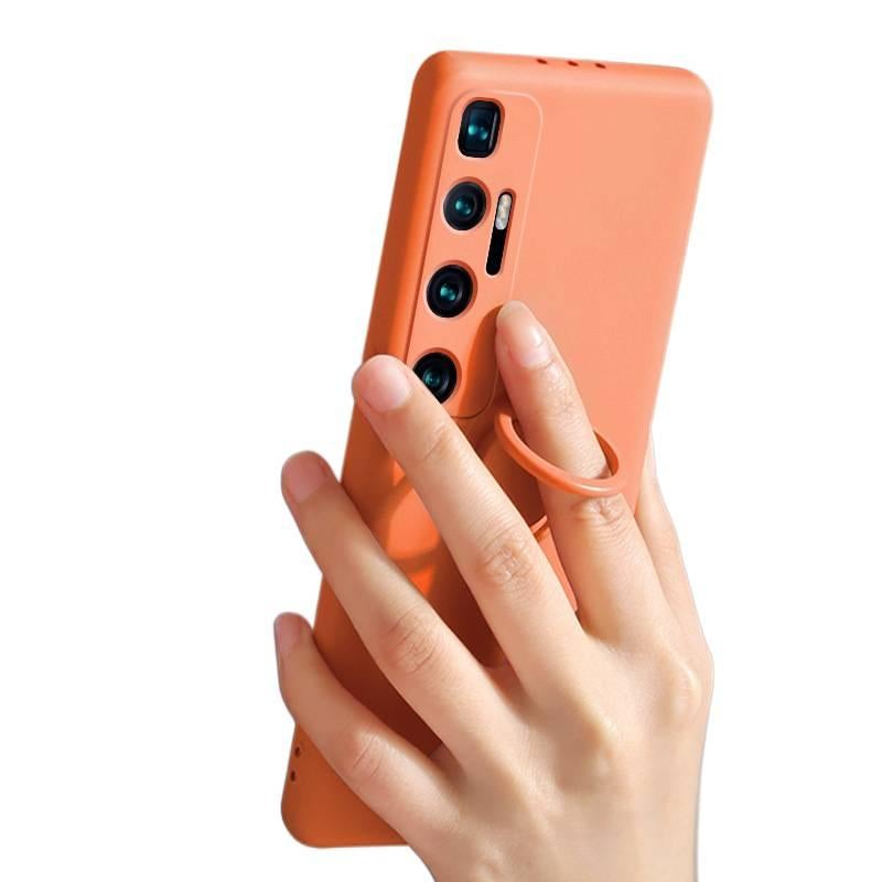 غطاء واقي بسيليكون لـ redmik50/k50pro مع حامل وحماية من السقوط مع مقاوم للصدمات مع مقاومة بصمات الأصابع باللون Matcha Green بوظيفة حامل من السيليكون باللون الأخضر باللون الأحمر - Image 4