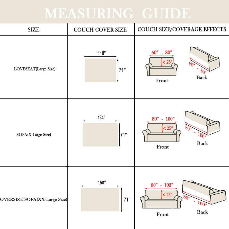 HANDONTIME Beige Sofa Covers Couch Covers for 3 Cushion Sofa Cute Couch Cushion Covers Pet Couch Protector Thick Chenille Loveseat Cover Multi-Functional Throw Cover, 71" X118" - Image 3