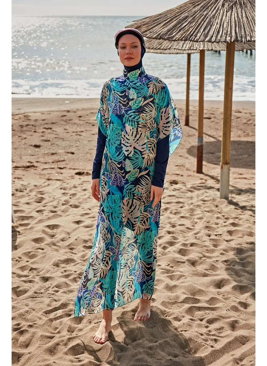 Marina Floral Colorful Pareo Kaftan P2418