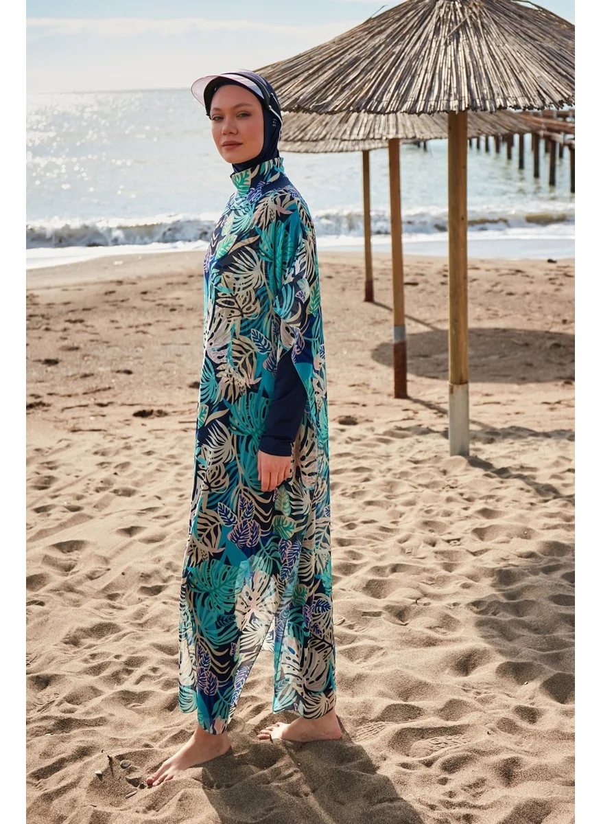 Marina Floral Colorful Pareo Kaftan P2418