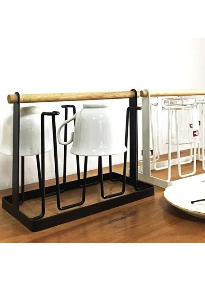 VIO VIO Cup Drying Rack Drinking Glass Rack Sports Bottle Drainer Stand Mug Tree for Kitchen Countertop with 6 hooks  - Image 2