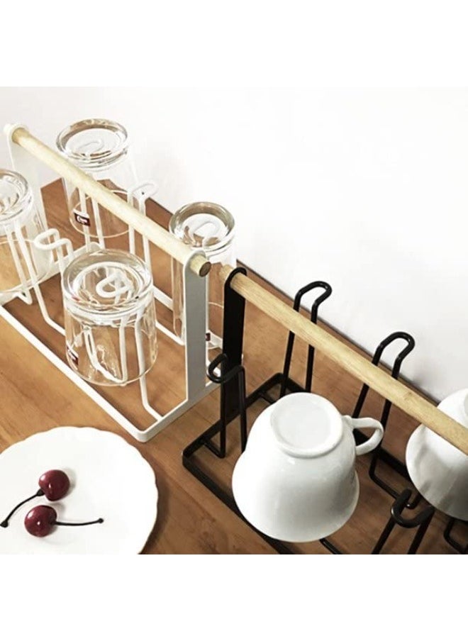 VIO VIO Cup Drying Rack Drinking Glass Rack Sports Bottle Drainer Stand Mug Tree for Kitchen Countertop with 6 hooks  - Image 4