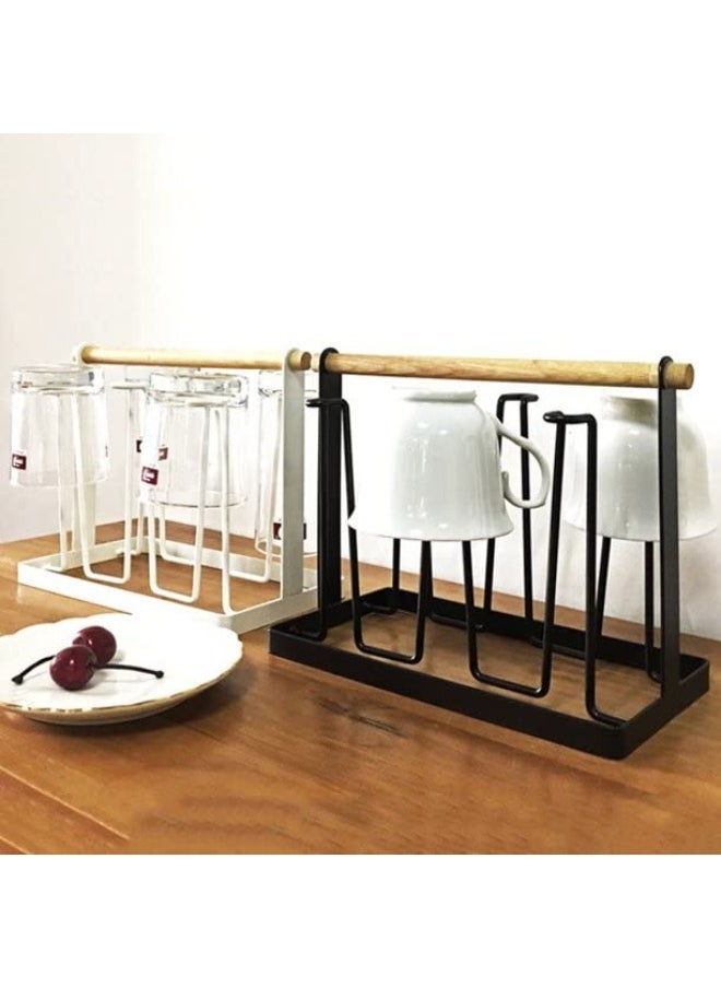 VIO VIO Cup Drying Rack Drinking Glass Rack Sports Bottle Drainer Stand Mug Tree for Kitchen Countertop with 6 hooks  - Image 3