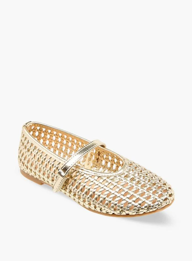 Little Missy Girls Cutout Detail Mary Jane Shoes