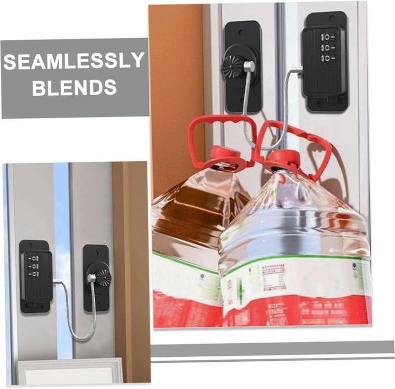 Kisangel 2 Pack Refrigerator Locks Adhesive Safety Locks For Freezer Cabinet Drawer - Image 5