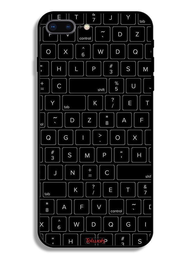 Tolwak Apple iPhone 8 Plus Protective Case Random Keyboard Keys Pattern - Image 2