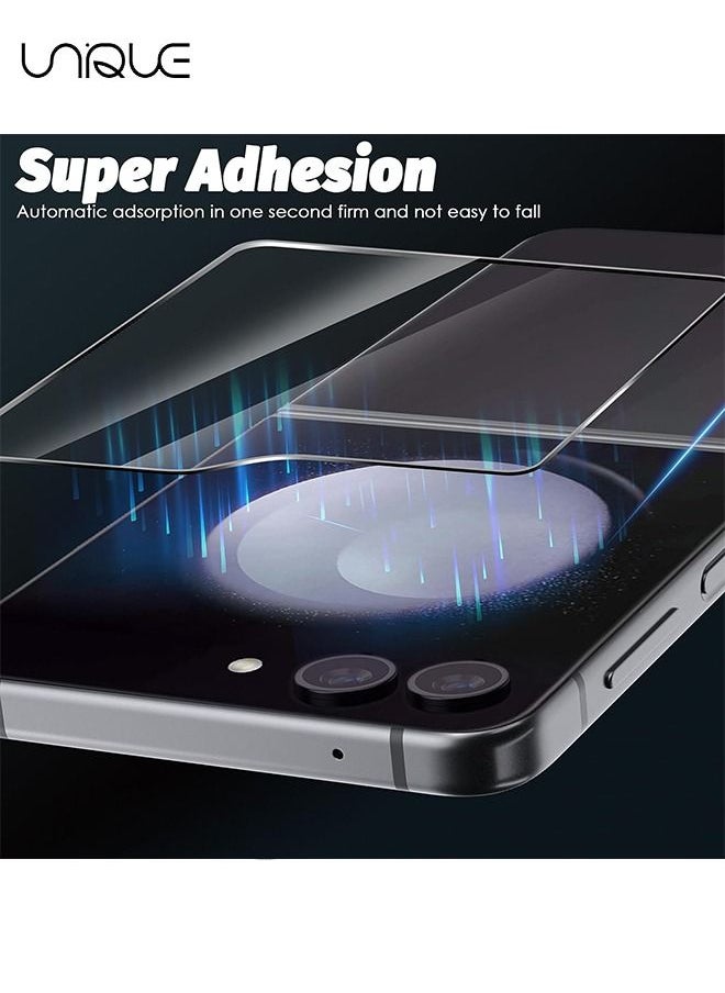 Unique - (3 Pack) Designed for Samsung Galaxy Z Flip 5 5G (Front Screen Only) Tempered Glass Screen Protector, Anti Scratch, Bubble Free - Image 1