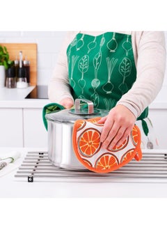 Zaboon Pot Holder, Patterned/Orange  - Image 3
