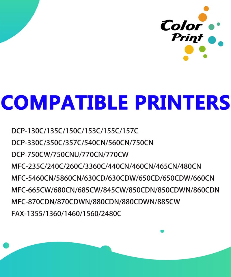 Color Print خراطيش حبر ملونة متوافقة LC51 بديل لخراطيش حبر Brother LC-51 ملونة LC51CL لطابعة MFC 665CW 885CW 230C 240C MFC-465CN MFC-5860CN DCP-130C 357C 560CN 770CW (6 عبوات، 2C، 2M، 2Y) - Image 3