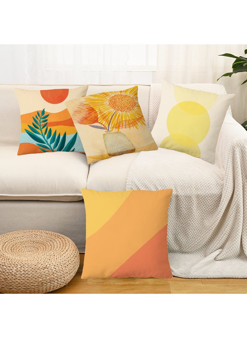 FASHION HOME Set of 4 Cushion Covers Decorative Throw Pillow cases for Living Room Garden Outdoor Décor  - Image 3