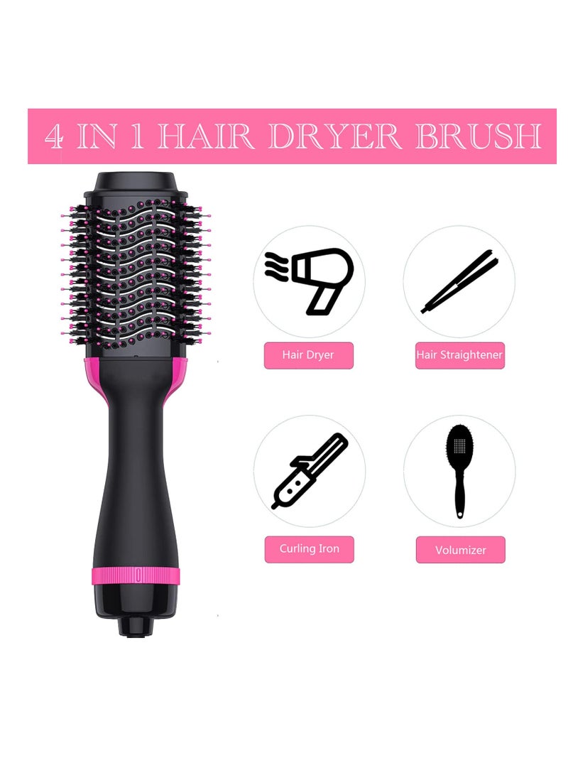 Hair Dryer Brush One-Step Blow Dryer Brush for Styling and Frizz Control Negative Ionic Hot Air Brush Volumizer Ceramic 4 in 1 Hair Dryer and Styler Volumizer with Negative Ion  - Image 2