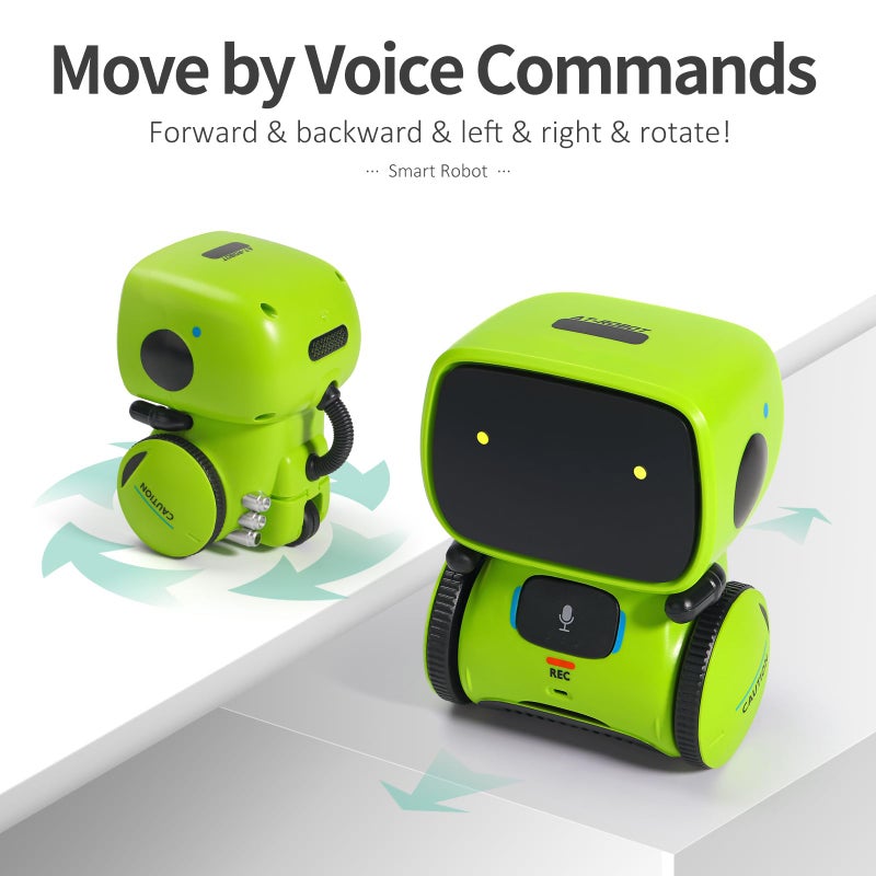 GILOBABY Kids Robot Toys, Smart Talking Robot with Voice Control Touch Sensor, Dancing, Singing, Recording, Repeat, Gift for Boys Age 3+ Years (Green) - Image 4