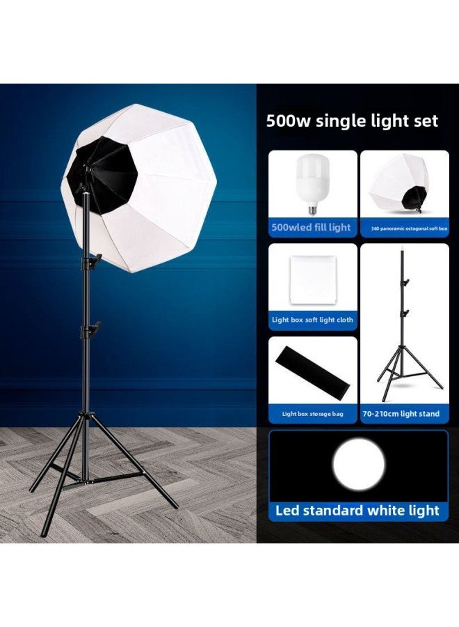 Panoramic Live Light Supplementing Light Studio Soft Light Box Suit Light Lighting Photography Light Live Room Light Supplementing Light Free Shipping-Light Source Color:Dual Lights 【350w Three-colo - Image 3