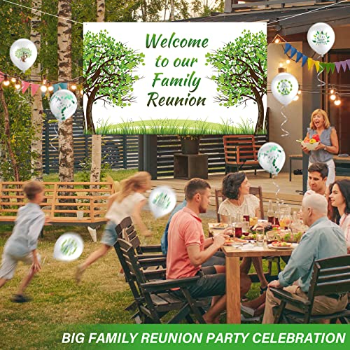 Jiuguva 21 Pcs 2025 Family Reunion Party Decorations, Welcome to Our Family Tree Reunion Banners Backdrops and Latex Balloons for Home Gathering Party Supplies Photo Props Decorations - Image 2