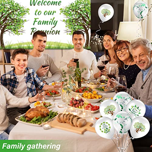 Jiuguva 21 Pcs 2025 Family Reunion Party Decorations, Welcome to Our Family Tree Reunion Banners Backdrops and Latex Balloons for Home Gathering Party Supplies Photo Props Decorations - Image 5