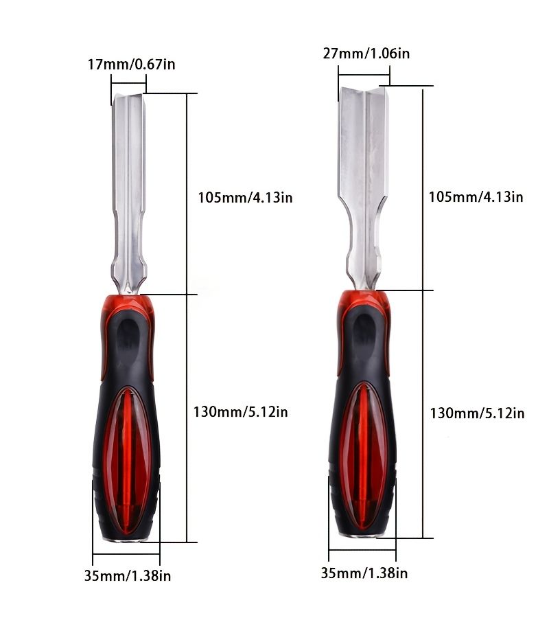 10mm 90 Degree Right Angle Chisel CRV With PVC Handle For Woodworking - Image 3