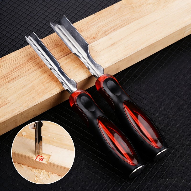 10mm 90 Degree Right Angle Chisel CRV With PVC Handle For Woodworking - Image 1