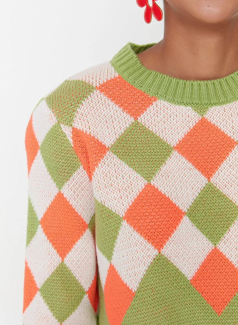 trendyol Oversized Printed Sweater