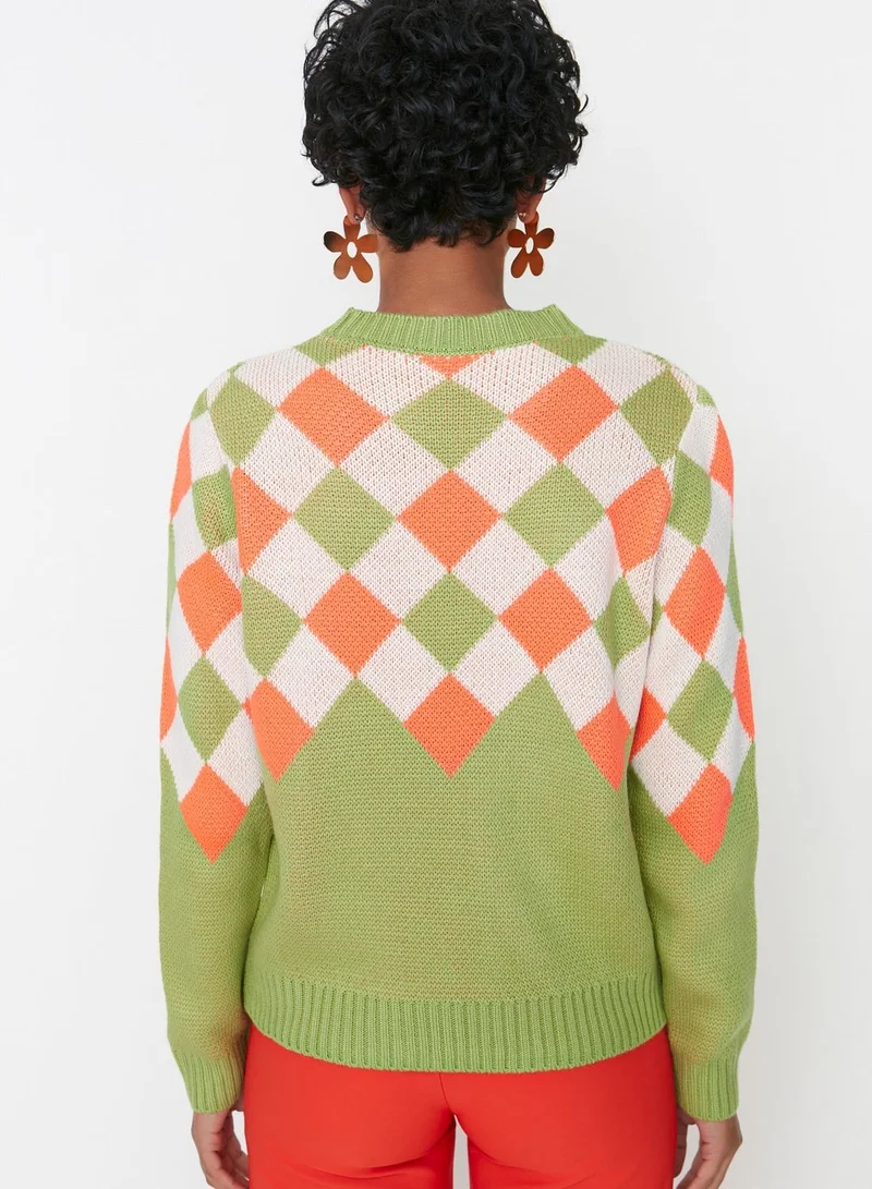 trendyol Oversized Printed Sweater