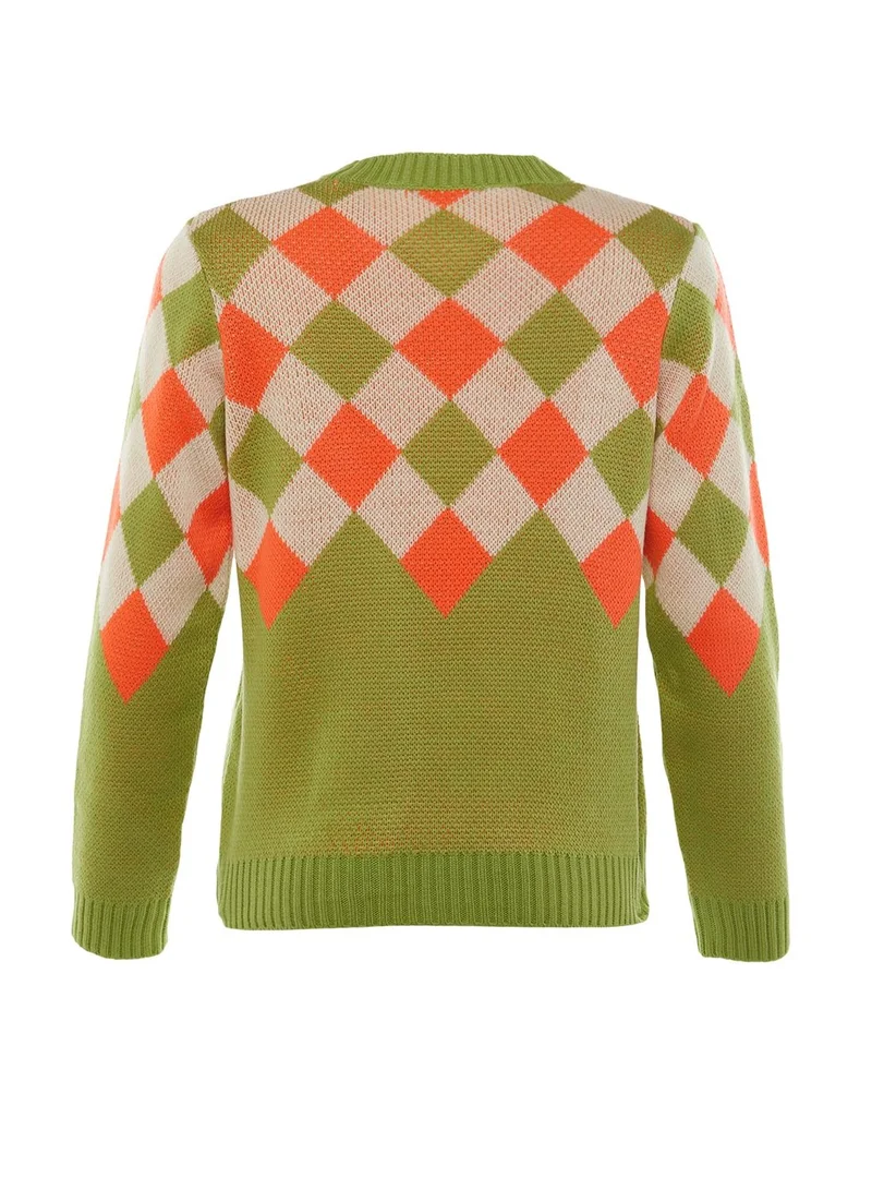 trendyol Oversized Printed Sweater
