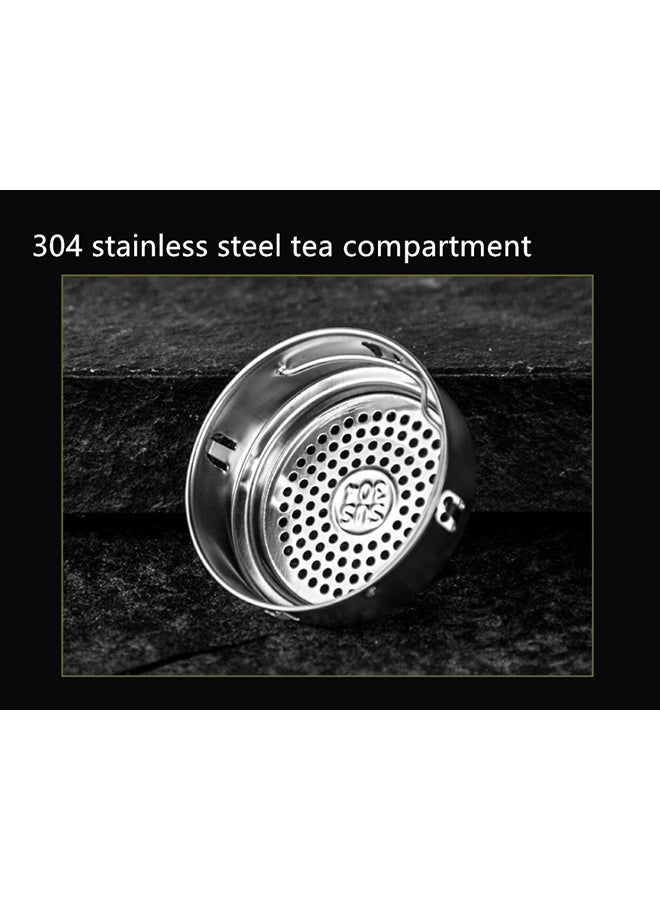 NIBEMINENT Glass Water Bottle Clear/Silver 22.7cm - Image 5