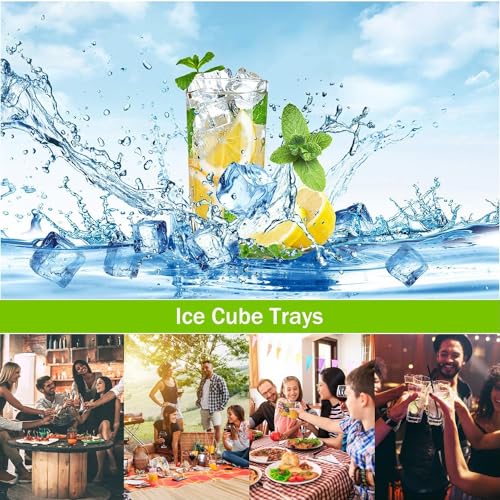ADD2CART Honeycomb Ice Cube Trays, 37 Cubicles, Flexible Silicone, 2-Pack, Blue and Green (Honey Icecube) - Image 5