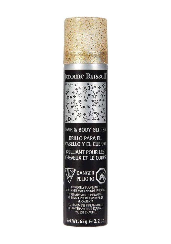 Jerome Russell Gold Hair and Body Glitter Spray, 2.2 Fluid Ounce - Image 1