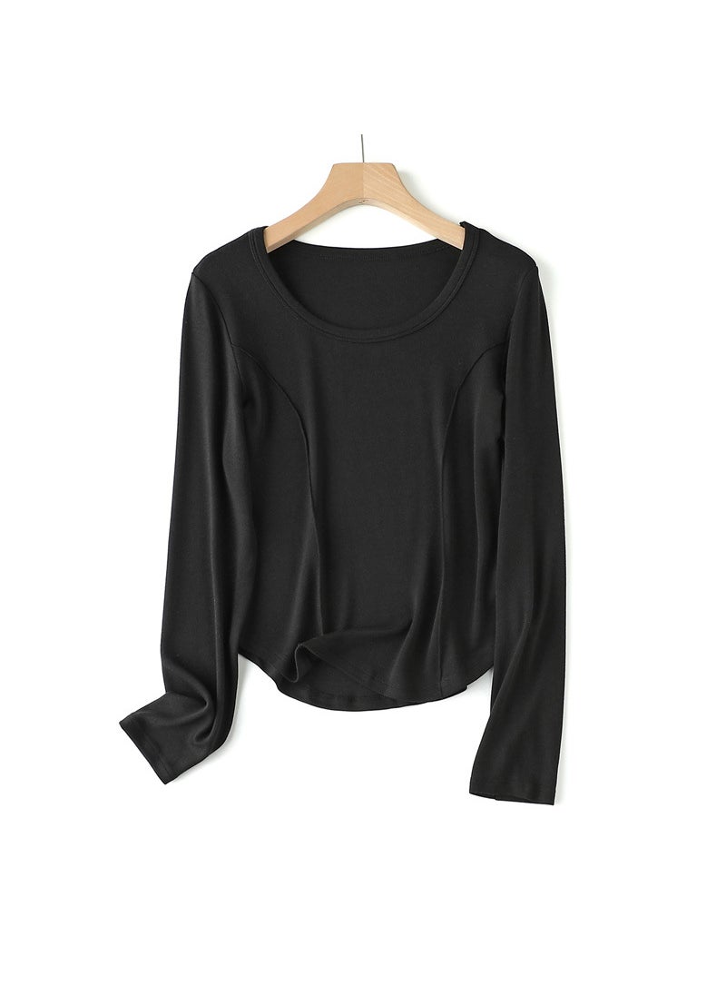 Generic - 5A Grade Slimming Wool Base Layer Top Texture Black - Image 1