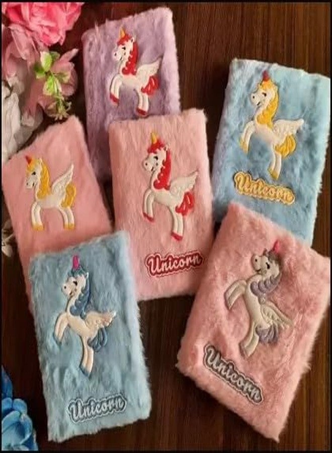 Caught Trendy Fur Diary for Girls, Unicorn Furry Diary, A5 Size, Ruled Pages Approx. 180, Soft Faux Fur Cover, Multicolour Note - Colour Has Been Sent As Per Availability - Image 5