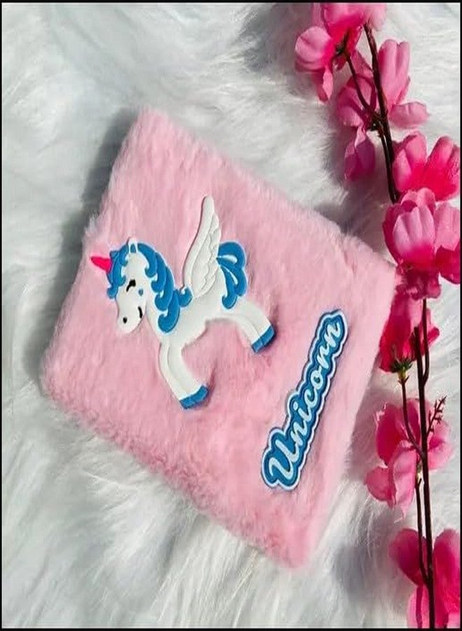 Caught Trendy Fur Diary for Girls, Unicorn Furry Diary, A5 Size, Ruled Pages Approx. 180, Soft Faux Fur Cover, Multicolour Note - Colour Has Been Sent As Per Availability - Image 3
