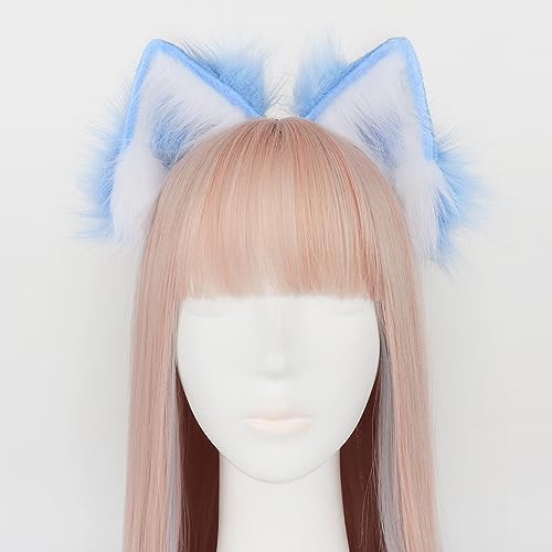 JUNBOON Faux Fur Cat Ears and Wolf Fox Tail Set Adult Claw Glove Kit for Halloween Anime Cosplay Party - Image 5