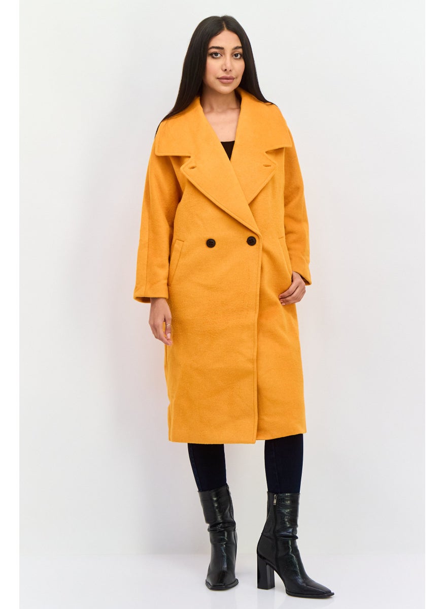 Women Textured Long Sleeve Trench Coat, Orange - pzsku/Z4D8A88EDEE2EA1ECAF44Z/45/_/1737642496/9e81a193-d9d5-440c-84c5-5e2d8fbb5c43