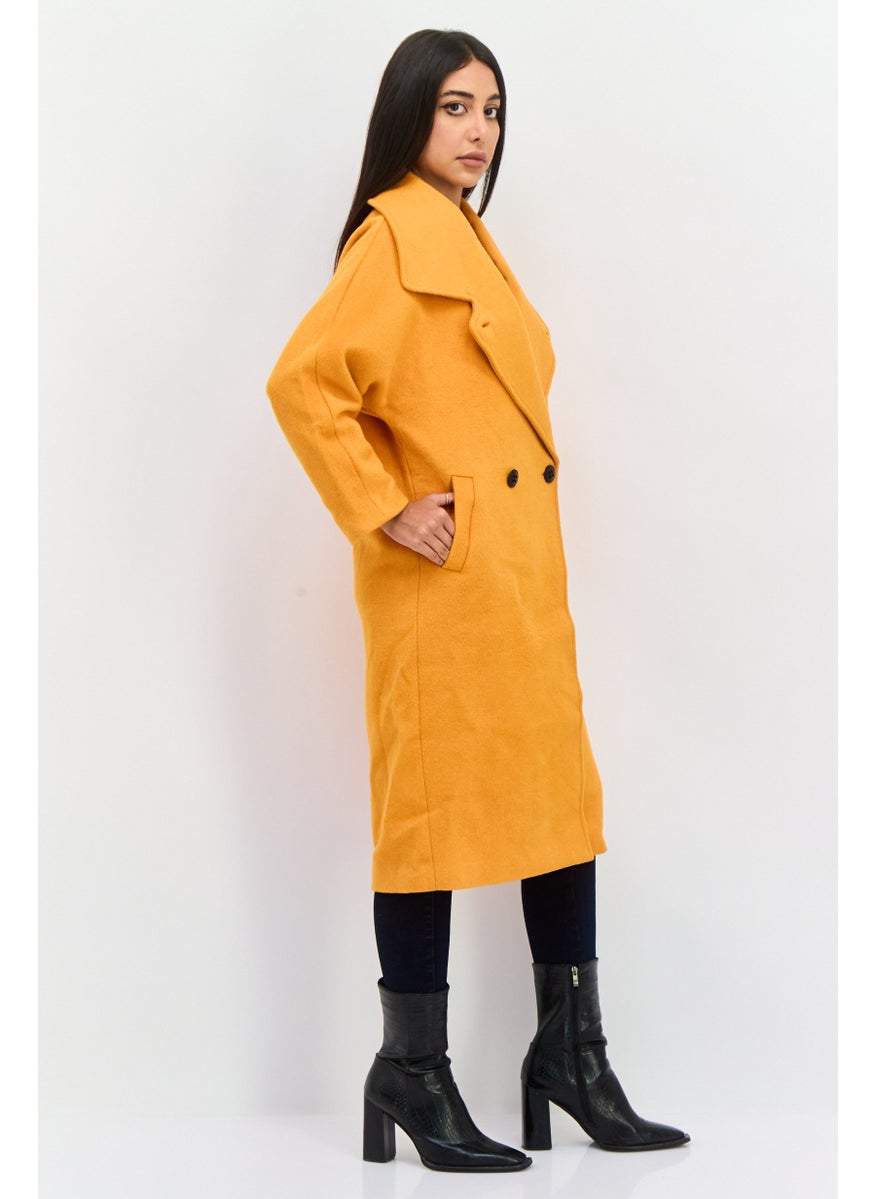 Women Textured Long Sleeve Trench Coat, Orange - pzsku/Z4D8A88EDEE2EA1ECAF44Z/45/_/1737987180/d90e2f9d-34d5-49fb-8558-c33bc68924f7