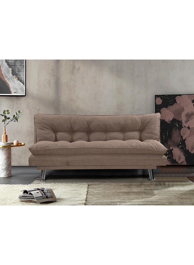 MAF furniture Maf Sofa Cum Bed I Sleeping Fabric Sofa I Three Seat Sofabed I Modern Design Living Room Sofa Maf-S208 Color Brown  - Image 1