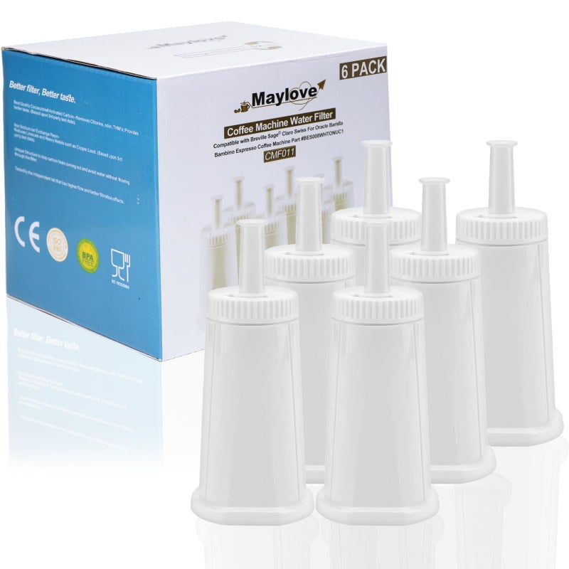 6Pack Water Filters for Sage Coffee Machine Models SES 990980500878875880920810Appliances BES008 Softener for Sage Water Filter for sage Barista Express Water Filters for sage Barista pro