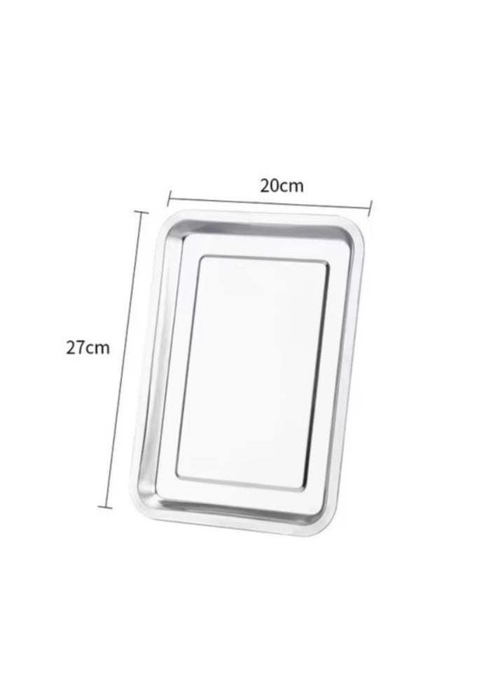 المفرج صينية ستانلس ستيل 18/8 مقاس 27x20x4.8 سم  - Image 3