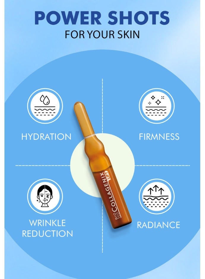 اي اس آي أمبولات بيوكولاجينيكس المضادة للشيخوخة مع الكولاجين وحمض الهيالورونيك والريسفيراترول | تتضمن فرشاة تنظيف الوجه لبشرة ناعمة ونقية | سيروم لشد الوجه لعلاج التجاعيد والخطوط الدقيقة وترطيب البشرة - Image 2