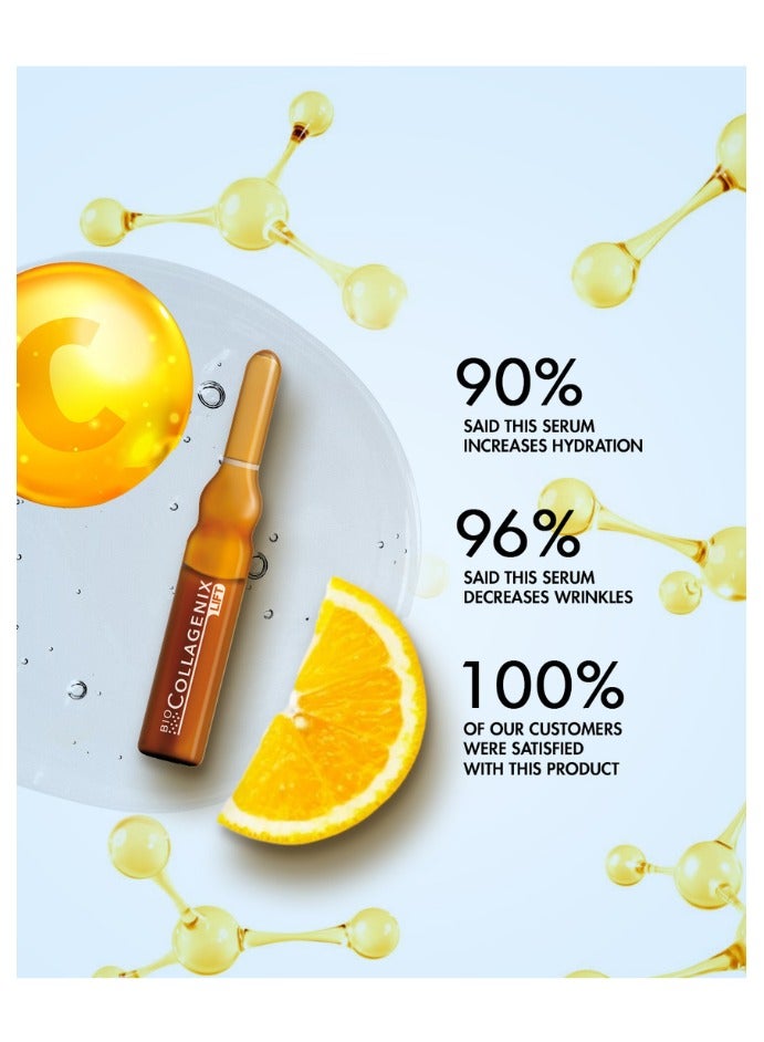 اي اس آي أمبولات بيوكولاجينيكس المضادة للشيخوخة مع الكولاجين وحمض الهيالورونيك والريسفيراترول | تتضمن فرشاة تنظيف الوجه لبشرة ناعمة ونقية | سيروم لشد الوجه لعلاج التجاعيد والخطوط الدقيقة وترطيب البشرة - Image 3