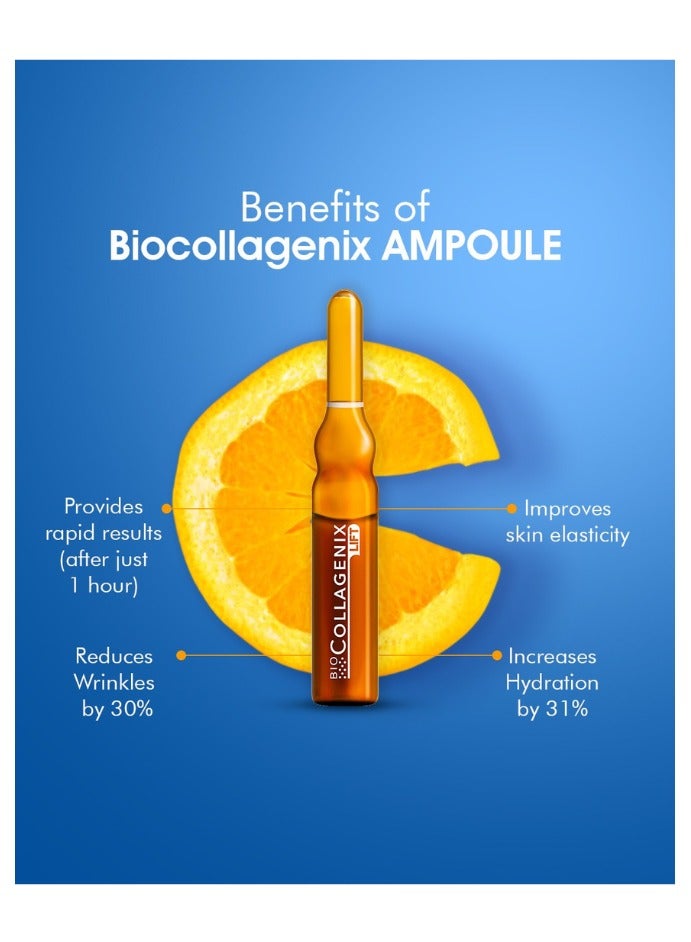 اي اس آي أمبولات بيوكولاجينيكس المضادة للشيخوخة مع الكولاجين وحمض الهيالورونيك والريسفيراترول | تتضمن فرشاة تنظيف الوجه لبشرة ناعمة ونقية | سيروم لشد الوجه لعلاج التجاعيد والخطوط الدقيقة وترطيب البشرة - Image 5