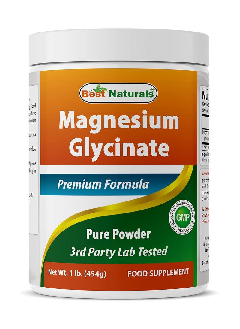 Best Naturals Magnesium Glycinate Powder - 1 Pound (1 LB)  - Image 1