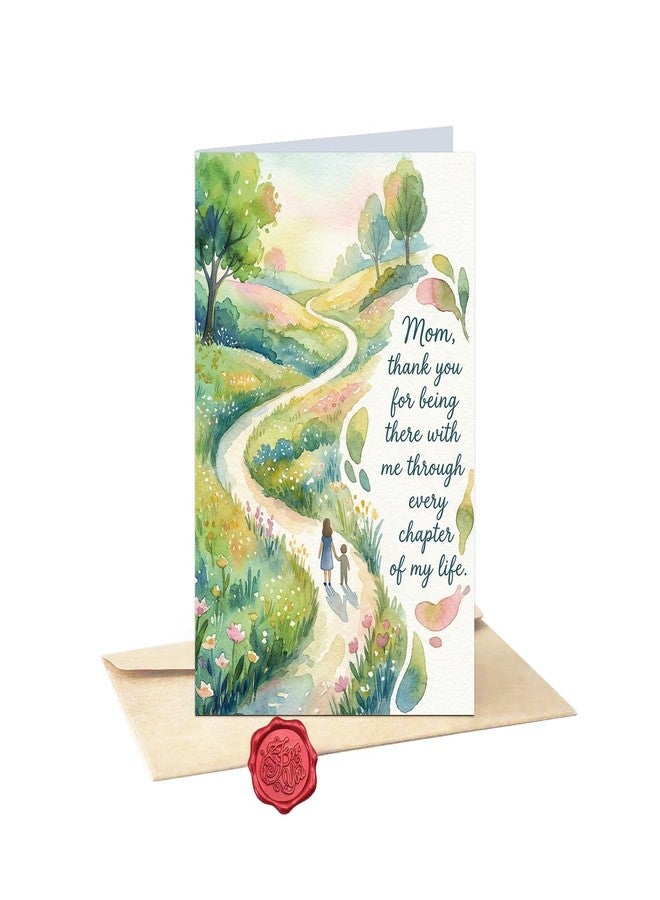 AMI Mothers Day Card for Mom from Daughter Son Folded Blank Greeting Card with Envelope and Sticker 5x7" 350GSM Cardstock Sweet Heltfelt Card for Christmas Thanksgiving Birthday Valentines Day Gift for Mom - Image 1