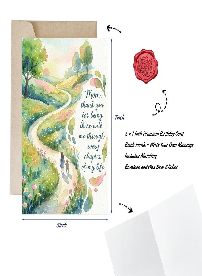AMI Mothers Day Card for Mom from Daughter Son Folded Blank Greeting Card with Envelope and Sticker 5x7" 350GSM Cardstock Sweet Heltfelt Card for Christmas Thanksgiving Birthday Valentines Day Gift for Mom - Image 5