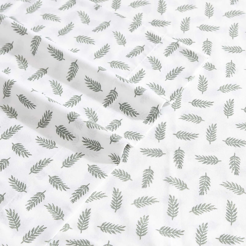 Eddie Bauer Eddie Bauer - Full Sheets  Cotton Percale Bedding Set  Cool & Breathable Home Decor (Laurel Leaves  Full)  - Image 3