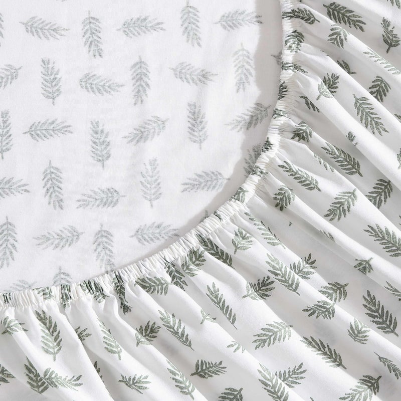 Eddie Bauer Eddie Bauer - Full Sheets  Cotton Percale Bedding Set  Cool & Breathable Home Decor (Laurel Leaves  Full)  - Image 4