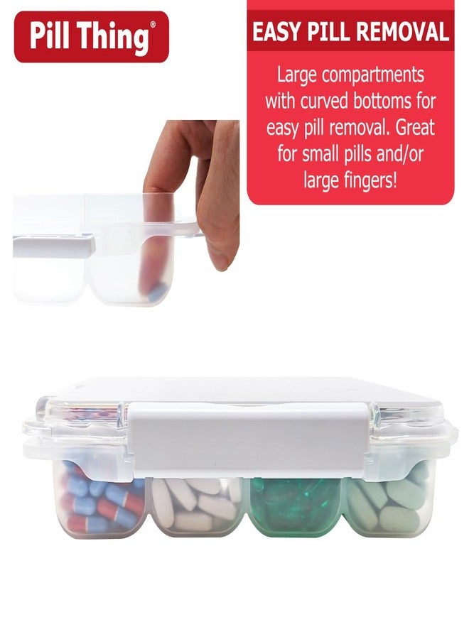 pill thing 20 Compartment Large Pill Case with Airtight Seal - Silicone Gasket Waterproof Med Box with Medication Map (20 Compartment, 1 Pack) - Image 5