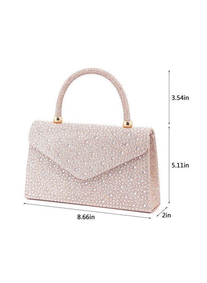 Naimo Crystal Envelope Evening Clutch Top Handle Handbag Wedding Party Purse Crossbody Shoulder Tote Bag - Image 1