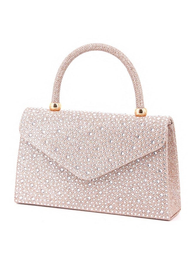 Naimo Crystal Envelope Evening Clutch Top Handle Handbag Wedding Party Purse Crossbody Shoulder Tote Bag - Image 3
