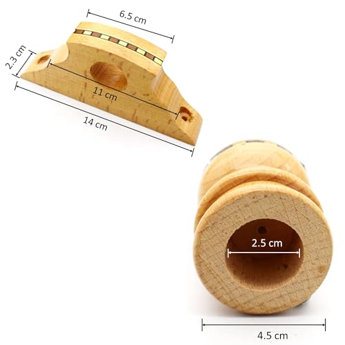 RAB Curtain Bracket Wooden for Wall Mounting with Stylish Design and Strong Support (Code:- BKT WDN WB2M, Finish:- T/W, Pack of:- 1set / 2pcs Brackets with Supporters) - Image 2